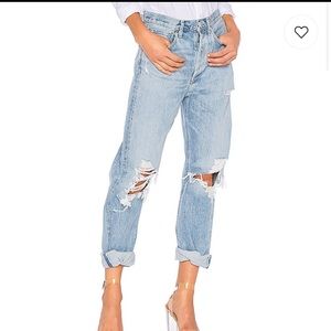 Agolde 90’s straight jeans in Fallout
